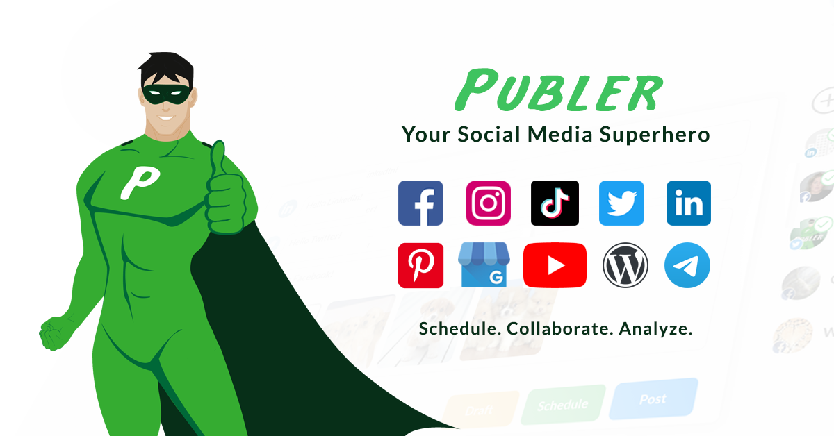 Schedule all your social media posts, including Telegram messages & broadcasts, with Publer